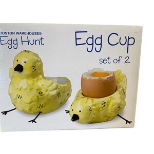 Boston Warehouse Yellow Chick Egg Cup Set